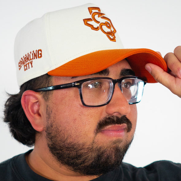 New Era - 9forty A Frame - Fashion Collection - Orange / Cream Road Cap