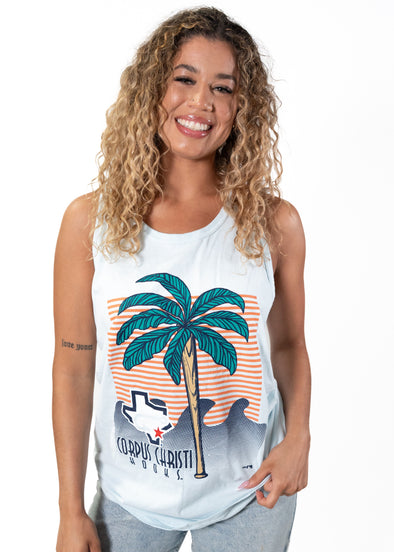 Women's - Comfort Wash - Tank Palm Tree Bat