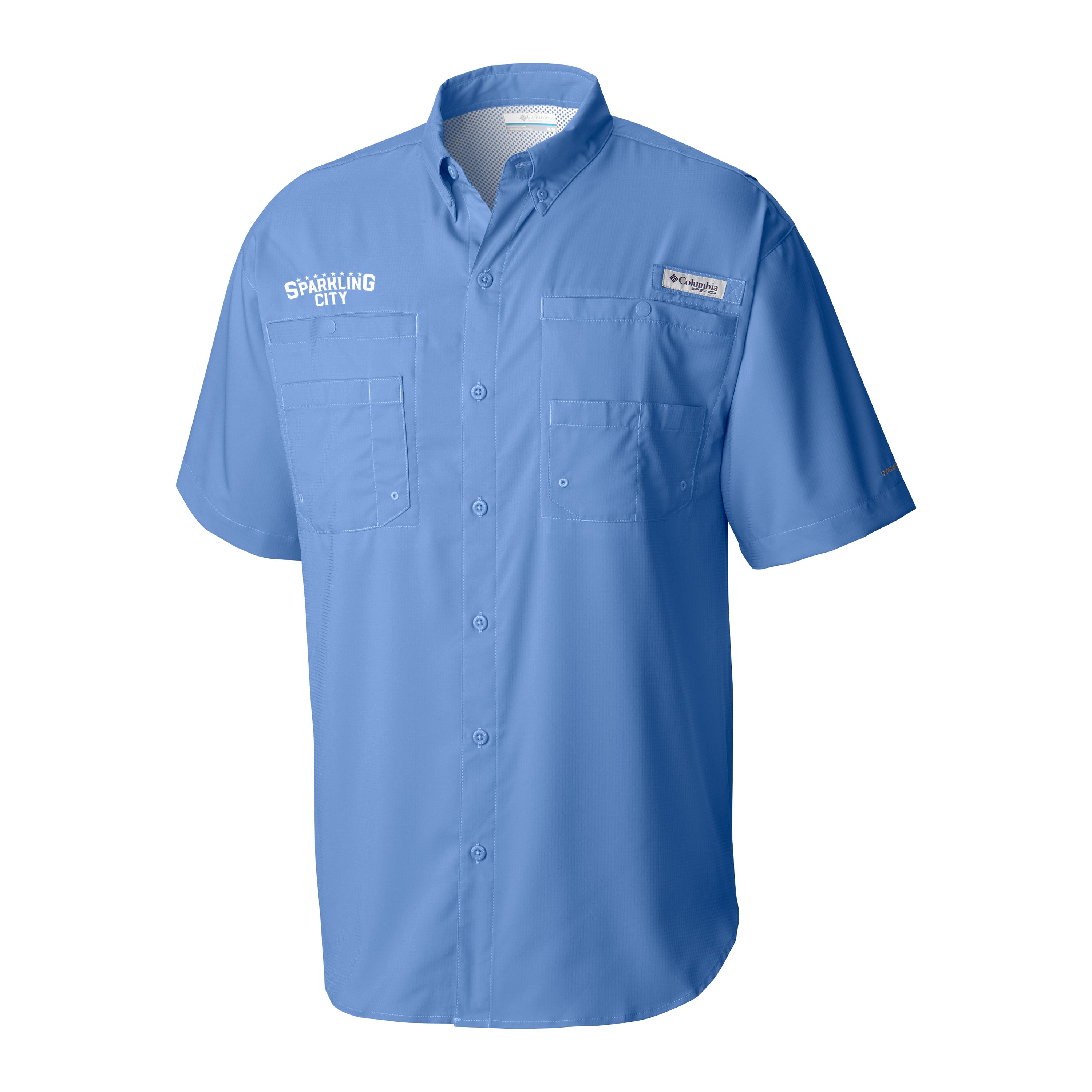 columbia fishing hook Columbia Tamiami II Short sleeve Blue Shirt