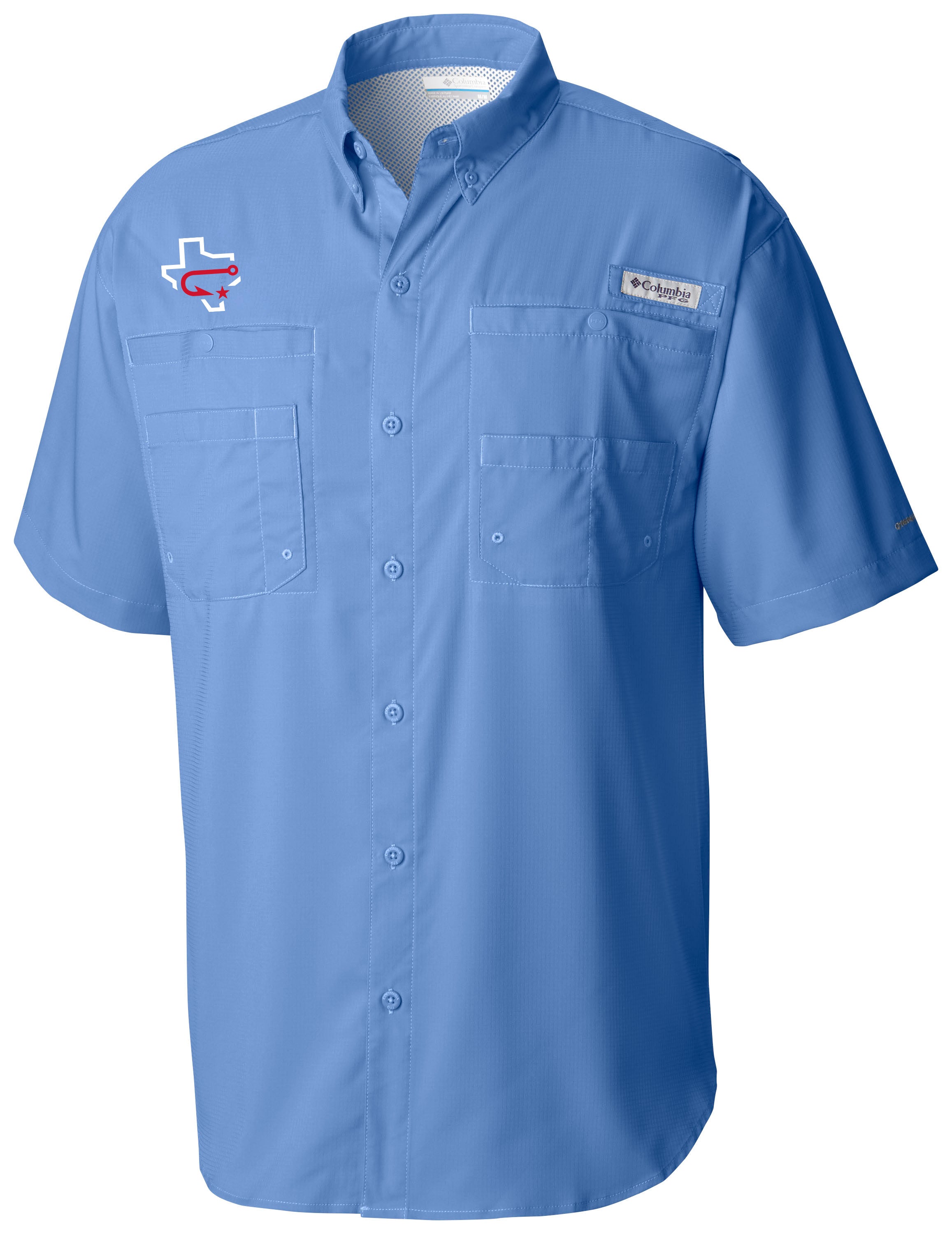 Texas Tech Columbia Tamiami Button Down Men's Fishing Shirt